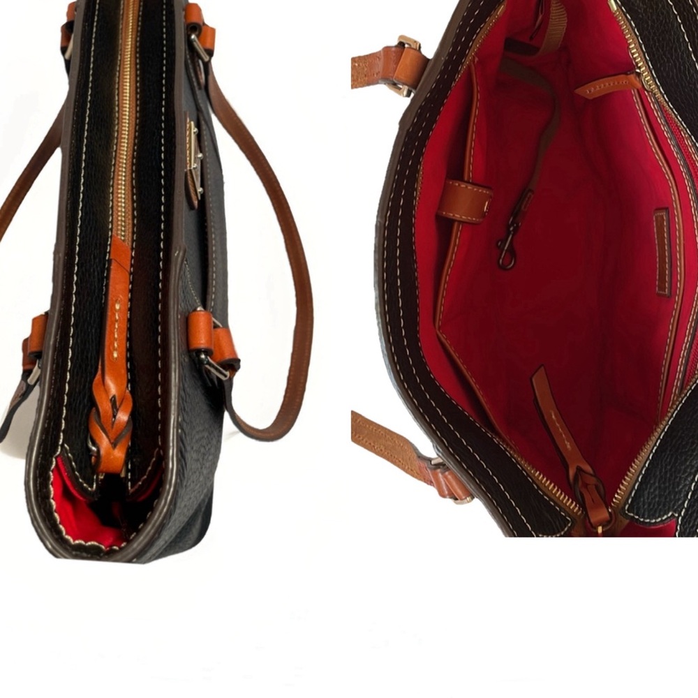 Dooney & Bourke Black and Brown Tote - Picture 10 of 16